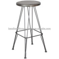 Industrial Vintage Antique Round Metal Bar Stool